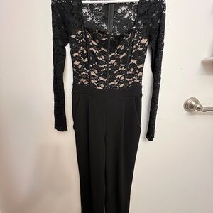 Express Black Lace Jumpsuit